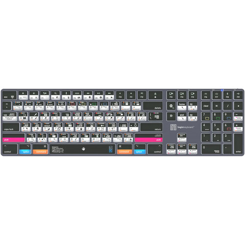 Logickeyboard TITAN Adobe Photographer Wireless Keyboard for Mac