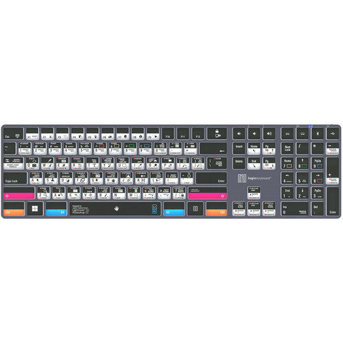 Logickeyboard Adobe Photographer TITAN Wireless Backlit US English Keyboard for Windows