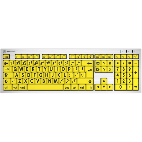 Logickeyboard Large Print ALBA Mac Pro American English Keyboard (Black on Yellow)
