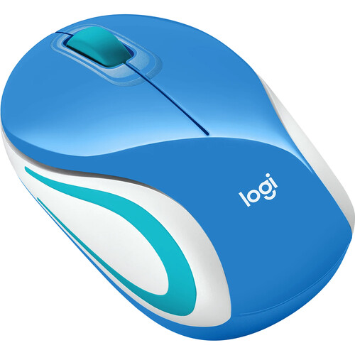 Logitech M187 Wireless Ultra Portable Mouse (Blue)
