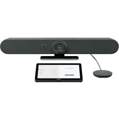 Logitech Rally Bar Mini + Tap + Mic Pod Bundle for Small Conference Rooms (TAA Compliant)