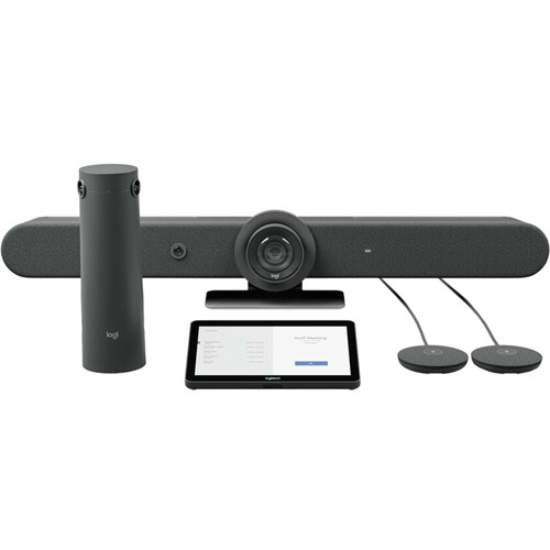 Logitech Rally Bar + Tap + Sight + 2 Mic Pod Bundle for Medium Conference Rooms (TAA Compliant)