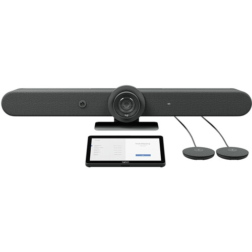 Logitech 4K Rally Bar with TAP Controller & 2 Mic Pods