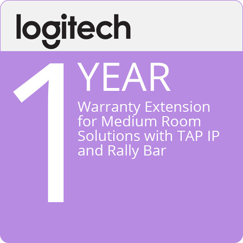 Logitech 1-Year Extended Warranty for TAP IP + Rally Bar Medium Room Bundle