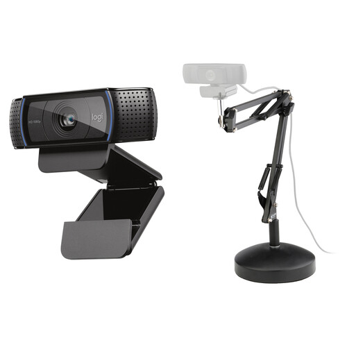 Logitech C920s HD Pro Webcam with WebCamArm 2 Camera Arm Kit