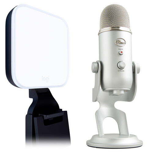 Logitech Litra Glow Premium Light & Blue Yeti Microphone Kit