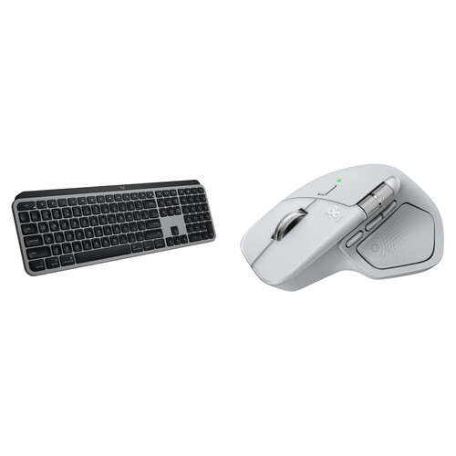Logitech MX Master 4 Mouse & MX Keys S Wireless Keyboard for Mac Combo Kit (White Silver)