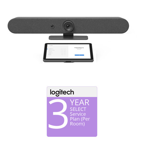 Logitech Rally Bar Mini + Tap IP Bundle with 3-Year Extended Warranty (per Room)