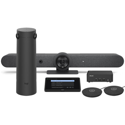 Logitech Rally Bar + Tap + Sight + 2 Mic Pods + Asus NUC 15 Bundle for Teams Rooms (TAA)