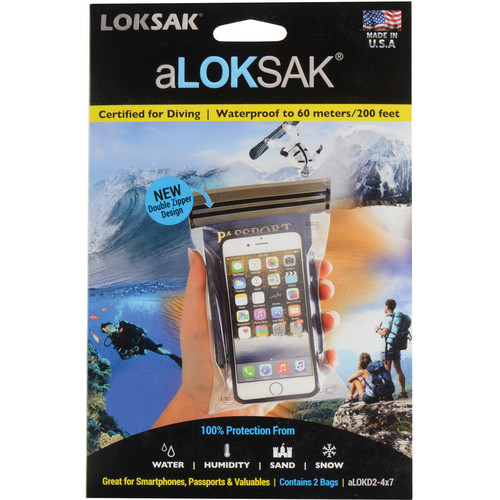 LOKSAK aLOKSAK 4 x 7" Waterproof Bags (2-Pack)
