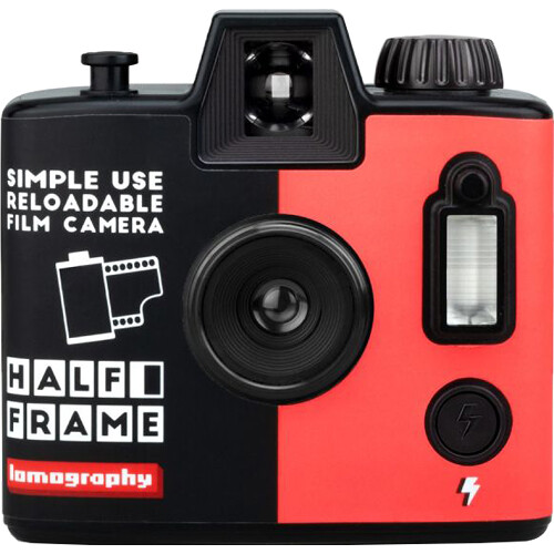 Lomography Half-Frame Simple Use Reloadable Film Camera (Black and White)