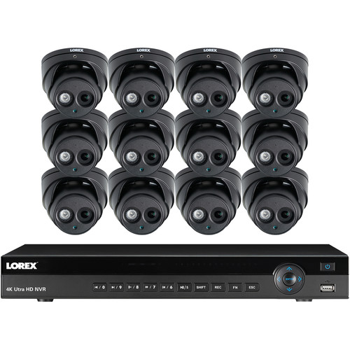 Lorex 16-Channel 4K UHD NVR with 3TB HDD & 12 4K Outdoor Night Vision Dome Cameras