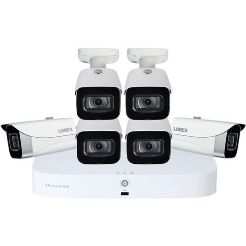 Lorex N84382-8CA6 8-Channel 4K UHD NVR with 2TB HDD & 6 4K Night Vision Bullet Cameras