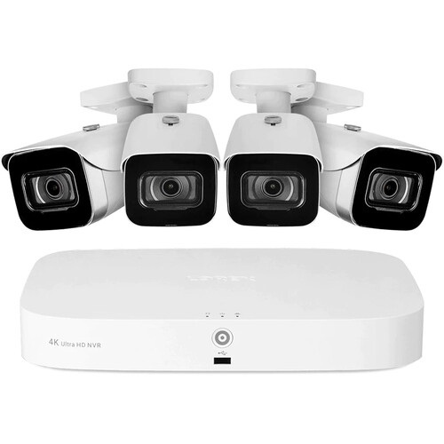 Lorex Fusion Series N847A62-8CA4-E 16-Channel 4K UHD NVR with 2TB HDD & Four Bullet Cameras