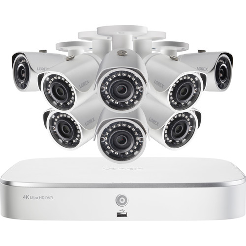 Lorex 8-Channel 4K UHD NVR with 2TB HDD & 8 5MP Night Vision Bullet Cameras