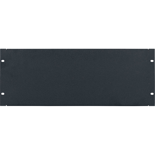 Lowell Manufacturing Rack Panel-Blank-4U, 16Ga Flanged Aluminum (Textured Black)