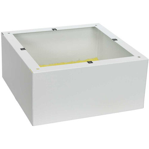 Lowell Manufacturing Backbox-Surface for 8" Speaker, Steel, 11.5" Square, 6" Deep (White)