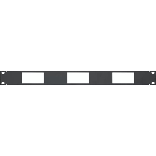 Lowell Manufacturing Rack Panel for 3 Decorator Devices (1 RU)