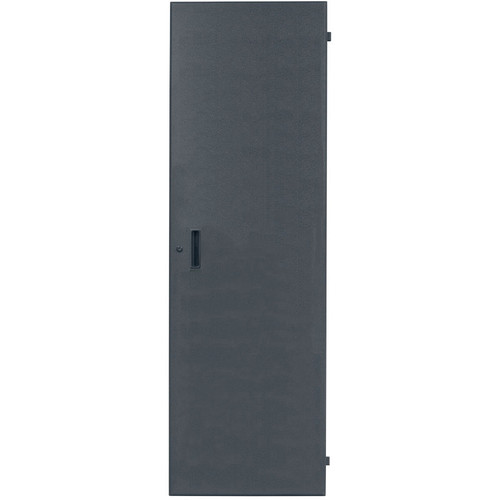 Lowell Manufacturing Rack Front Door - Solid-35U, fits LHR Series, Locking (Black)