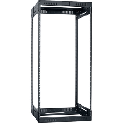 Lowell Manufacturing Rack-Variable Depth - 22U, Expands from 21 - 28" Deep (Black)