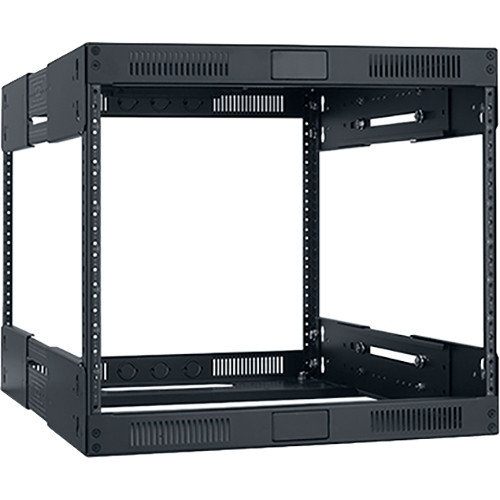 Lowell Manufacturing Rack-Variable Depth - 8U, Expands from 21 - 28" Deep (Black)