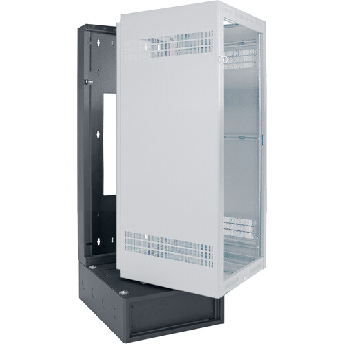Lowell Manufacturing Wall Rack & 4 RU Base Backbox for 24 RU 32" Cabinet