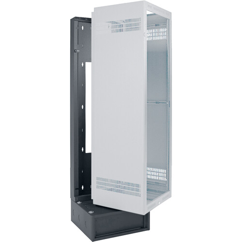 Lowell Manufacturing Wall Rack & 4 RU Base Backbox for 40 RU Cabinet