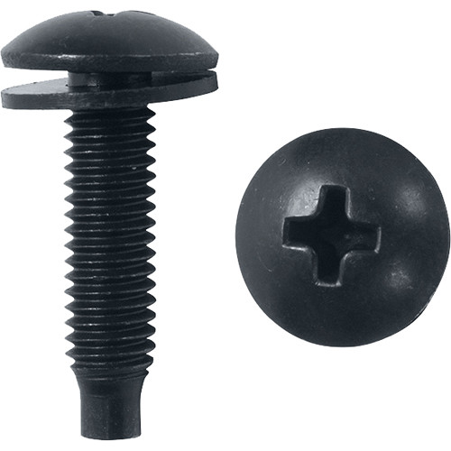 Lowell Manufacturing 10-32 Phillips Truss Head, Pilot Point, 500-Piece Jar (Black)