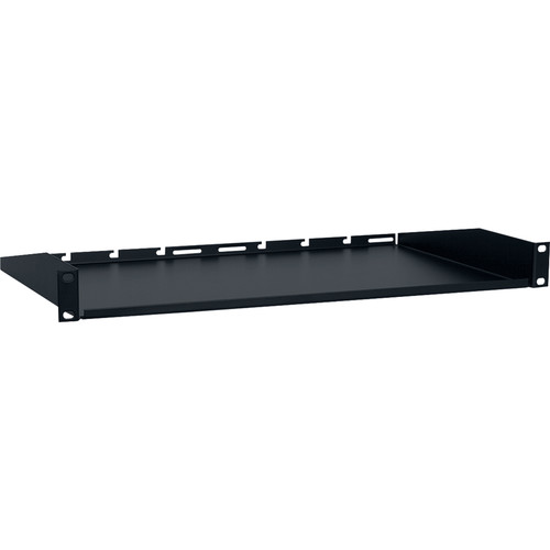 Lowell Manufacturing US Rack Utility Shelf-1U, 14" Depth (Black)