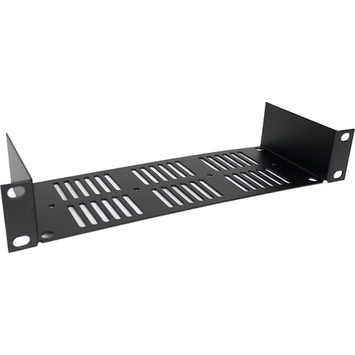 Lowell Manufacturing Half Rack Shelf, 1U, 3.5" Depth (Black)