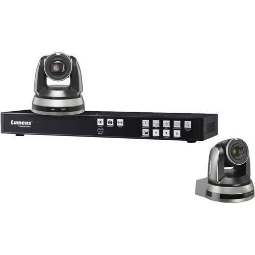 Lumens LC200 CaptureVision System Bundle with 2 x VC-A61PB IP PTZ Cameras (Black)