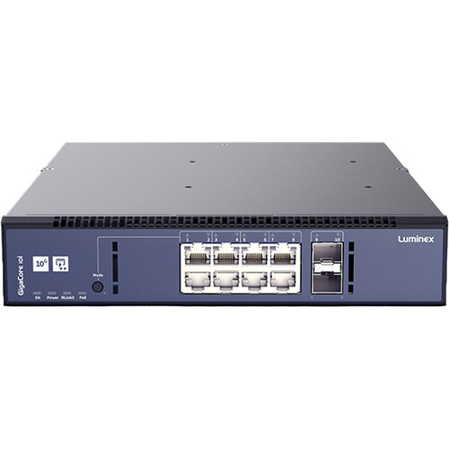 Luminex GigaCore 10i 10-Port Multi-Gig PoE++ Compliant Managed AV Network Switch