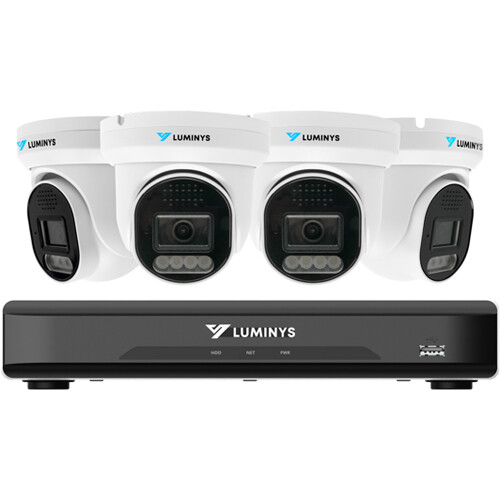 Luminys K54-4L1A2 4-Channel UHD 4K NVR with 2TB HDD & Four 5MP LumiLuxLite Turret Cameras Kit