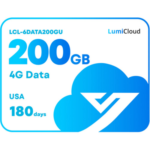 Luminys LumiCloud 4G Data Package (200GB, 6-Month Plan, USA)