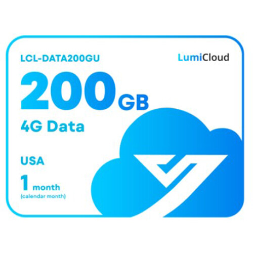 Luminys LumiCloud 4G Data Package (200GB, Monthly, USA)