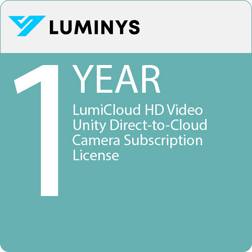Luminys LumiCloud HD Video Unity Direct-to-Cloud Camera Subscription License (1 Year)