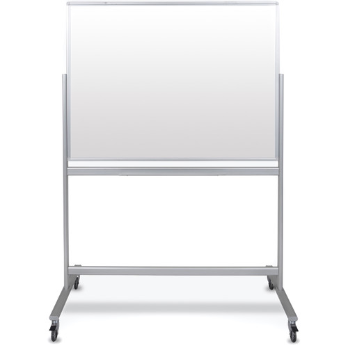 Luxor Double-Sided Mobile Magnetic Glass Marker Board (46.5 x 38.25")