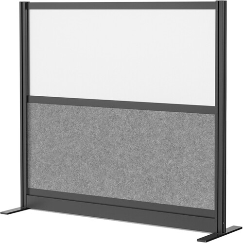 Luxor Modular Room Divider Starter Wall (53" x 48", Black)