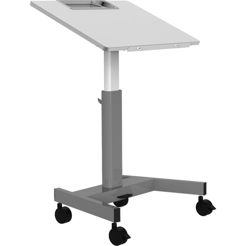 Luxor 28 x 21" Pneumatic Adjustable Height Flip Top Student Desk/Nesting Desk (Gray)