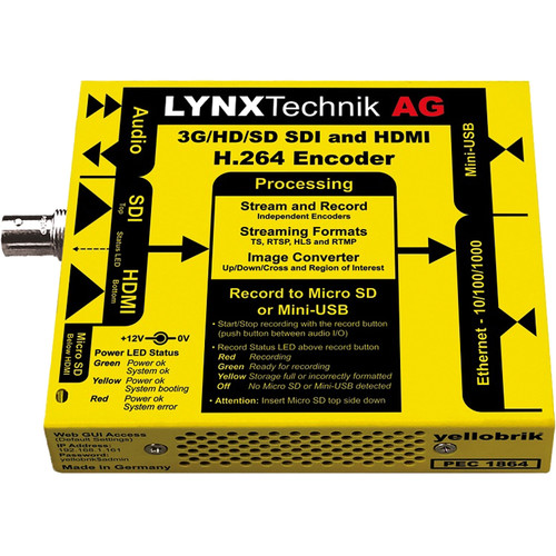 Lynx Technik AG yellobrik PEC 1864 3G-SDI/HDMI H.264 PEC 1864