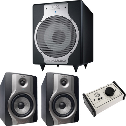 M-Audio BX5 Carbon Studio Monitors with Subwoofer and Monitor Controller Kit