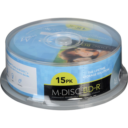 M-DISC 25GB BD-R 4x Discs (15-Pack Spindle)