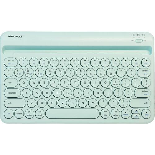 Macally Compact Rechargeable Bluetooth Keyboard (Mint Green)