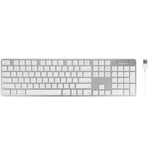 Macally 104-Key Slim USB-A Keyboard (Aluminum)