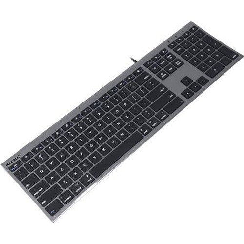 Macally Wired USB Type-C Keyboard for Mac (Space Gray)