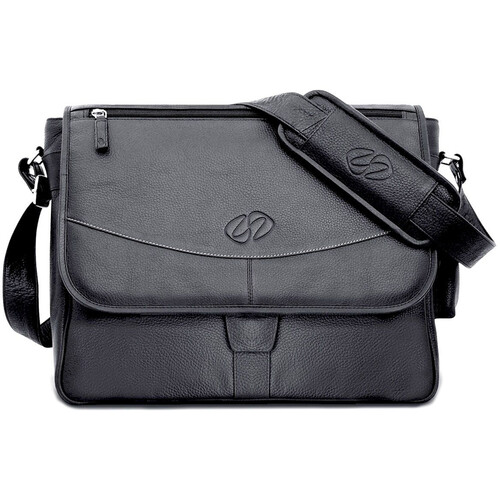 MacCase Premium Leather Messenger Bag (Black)
