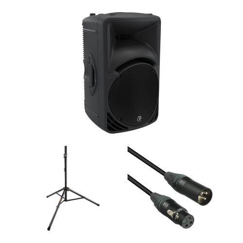Mackie 1000W Portable Powered Loudspeaker with Stand and XLR Cable Kit