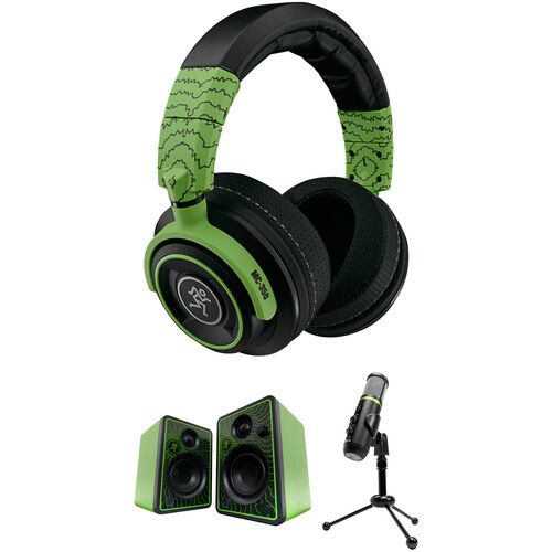 Mackie Recording Kit with Headphones, Monitors, and USB Mic (Green)