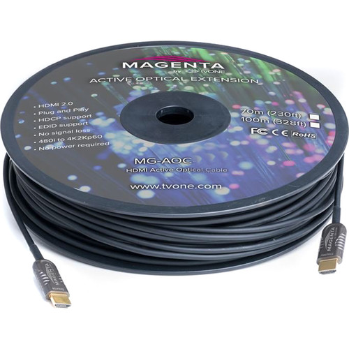 Magenta HDMI 2.0 Active Plenum Optical Cable (164')