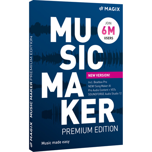 MAGIX Music Maker Premium Edition 2022 (Academic, 10+ Site License, Download)